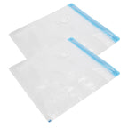 2Pcs Vacuum Storage Bag Space Saving Compressed Sealed Travel Bag with 3.5cm Thread Air InletL:36x32CM