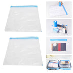 2Pcs Vacuum Storage Bag Space Saving Compressed Sealed Travel Bag with 3.5cm Thread Air InletL:36x32CM