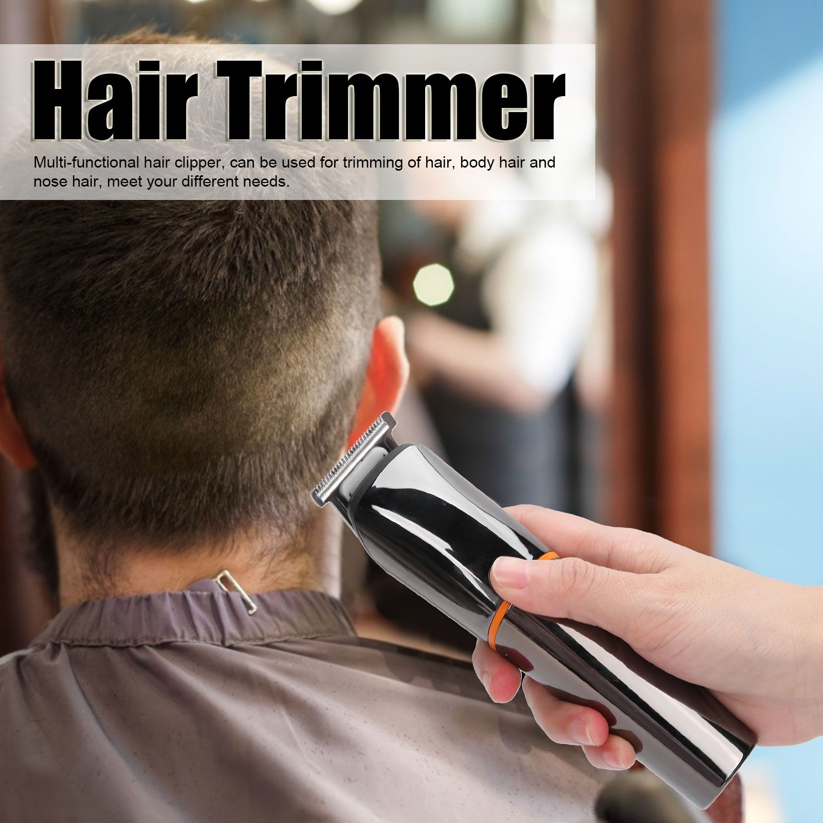 6in 1 Electric Hair Clipper Trimmer Portable Hair Cutting Machine Styling Tool USB Charging