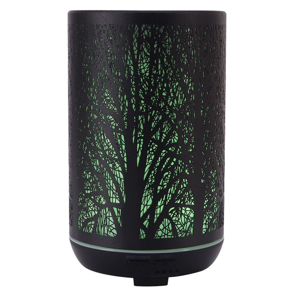 300ml Air Humidifier 2 in 1 Ambient Night Light Aroma Aromatherapy Diffuser Black 100‑240VAU Plug
