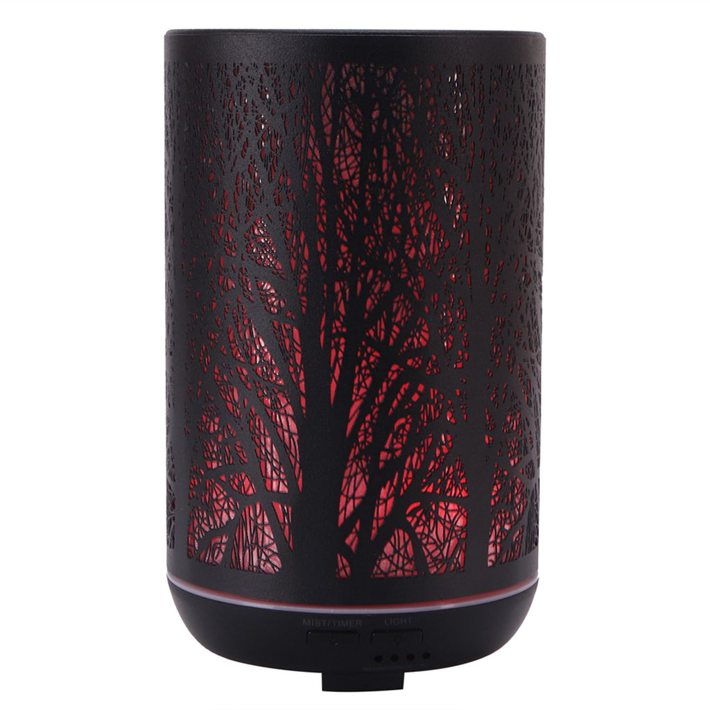300ml Air Humidifier 2 in 1 Ambient Night Light Aroma Aromatherapy Diffuser Black 100‑240VAU Plug