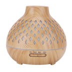 400ml Light Wood Grain Air Diffuser Electric Aroma Humidifier with Ambient Night Lamp 100‑240VAU Plug