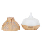 400ml Light Wood Grain Air Diffuser Electric Aroma Humidifier with Ambient Night Lamp 100‑240VAU Plug