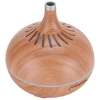 400ml Aroma Diffuser WIFI Control Wood Grain Aromatherapy Humidifier Colorful Night Light 100-240VAU Plug