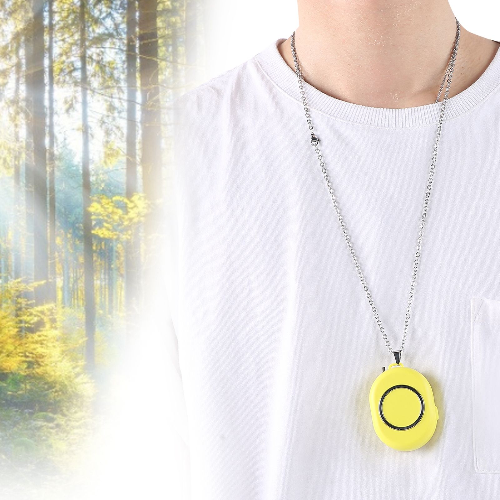USB Rechargeable Portable Neck Hanging Air Purifier Wearable Negative Ion Air Cleaner Necklace