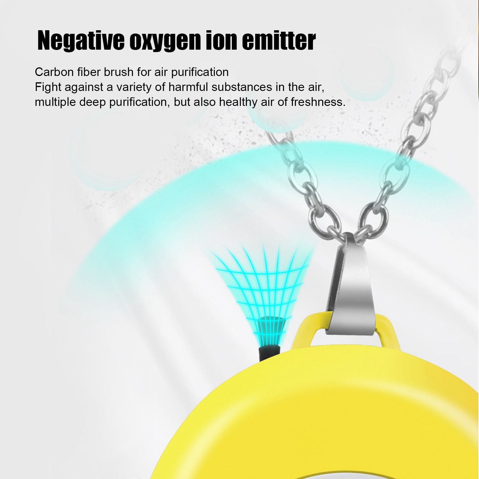 USB Rechargeable Portable Neck Hanging Air Purifier Wearable Negative Ion Air Cleaner Necklace