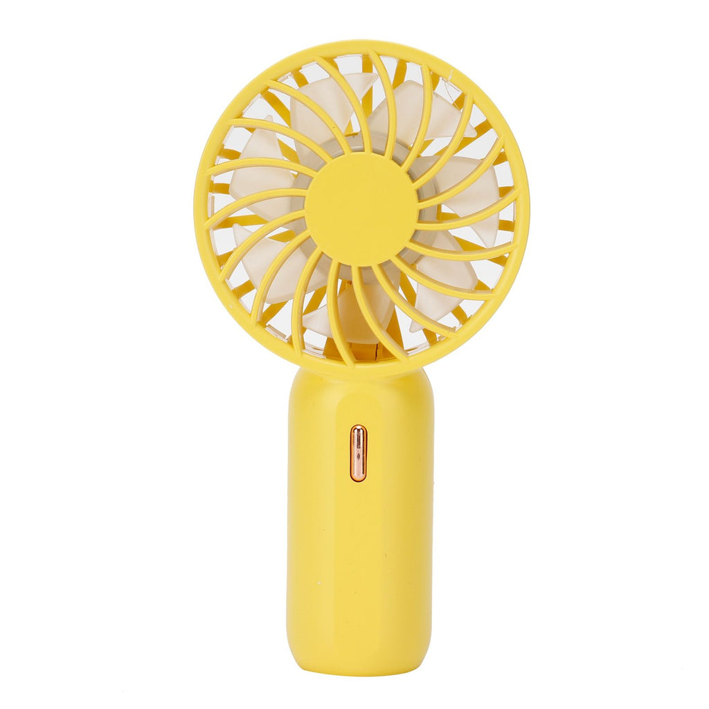 Mini Handheld Electric Fan with Adjustable Wind Speed Portable USB Fan for Home OfficeYellow