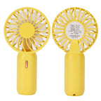 Mini Handheld Electric Fan with Adjustable Wind Speed Portable USB Fan for Home OfficeYellow