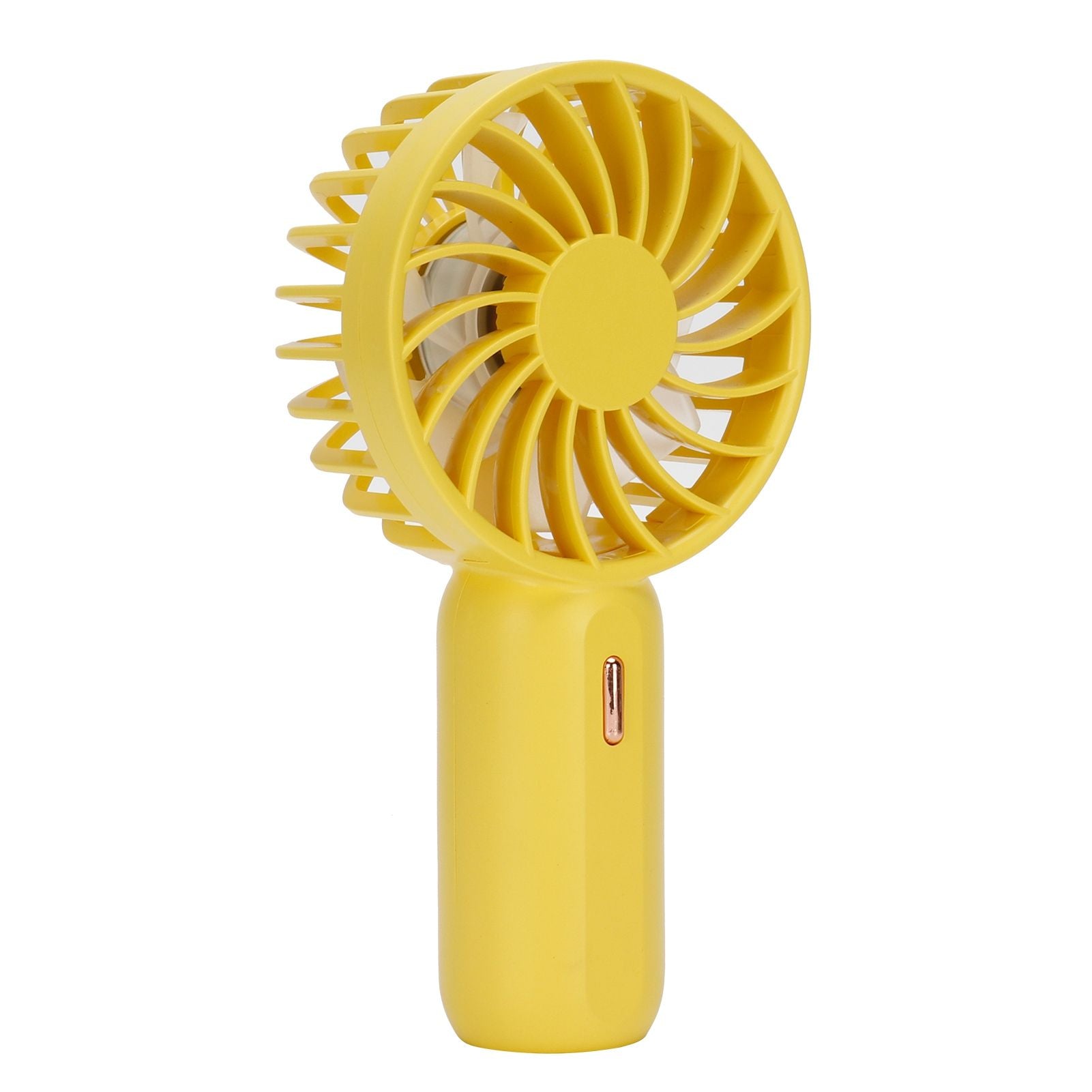 Mini Handheld Electric Fan with Adjustable Wind Speed Portable USB Fan for Home OfficeYellow
