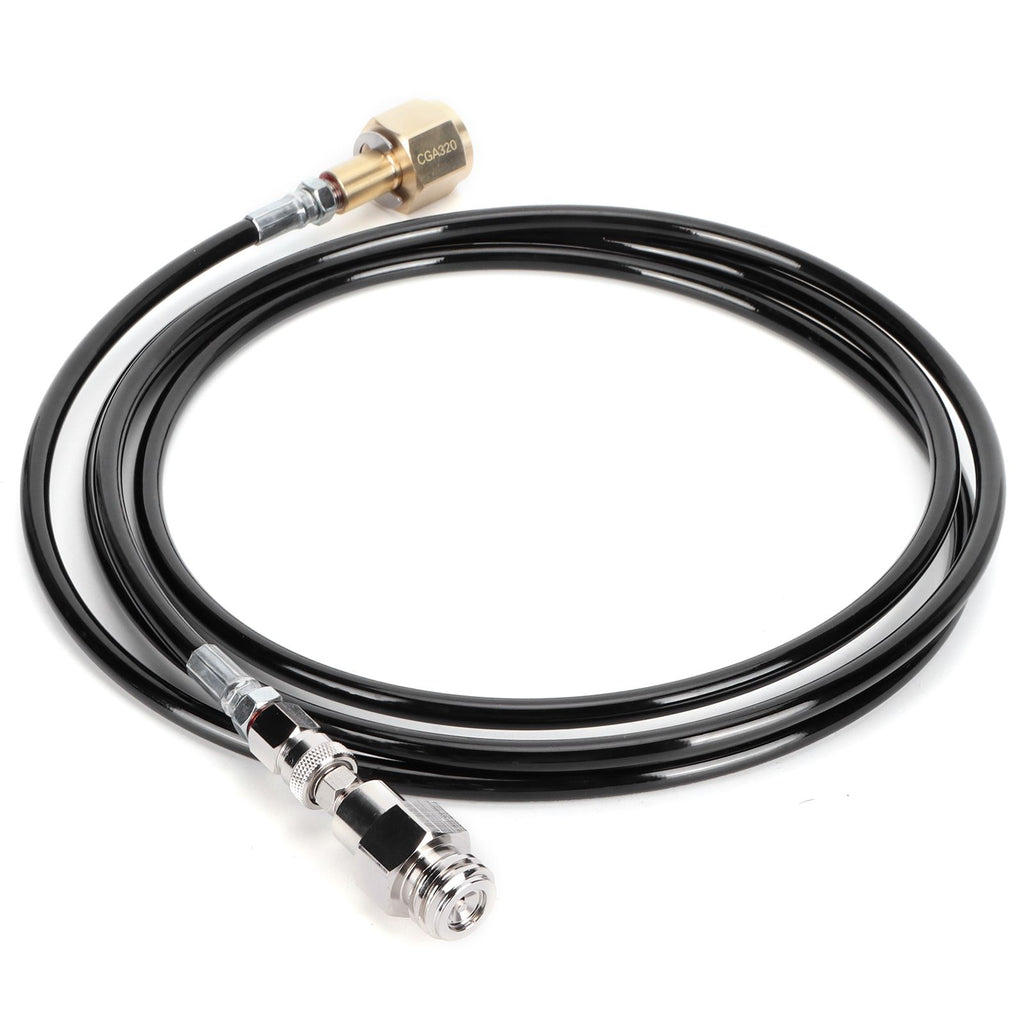100in CGA320 CO2 Cylinder Refilling Soda Adapter Hose Kit Soda Accessories Black