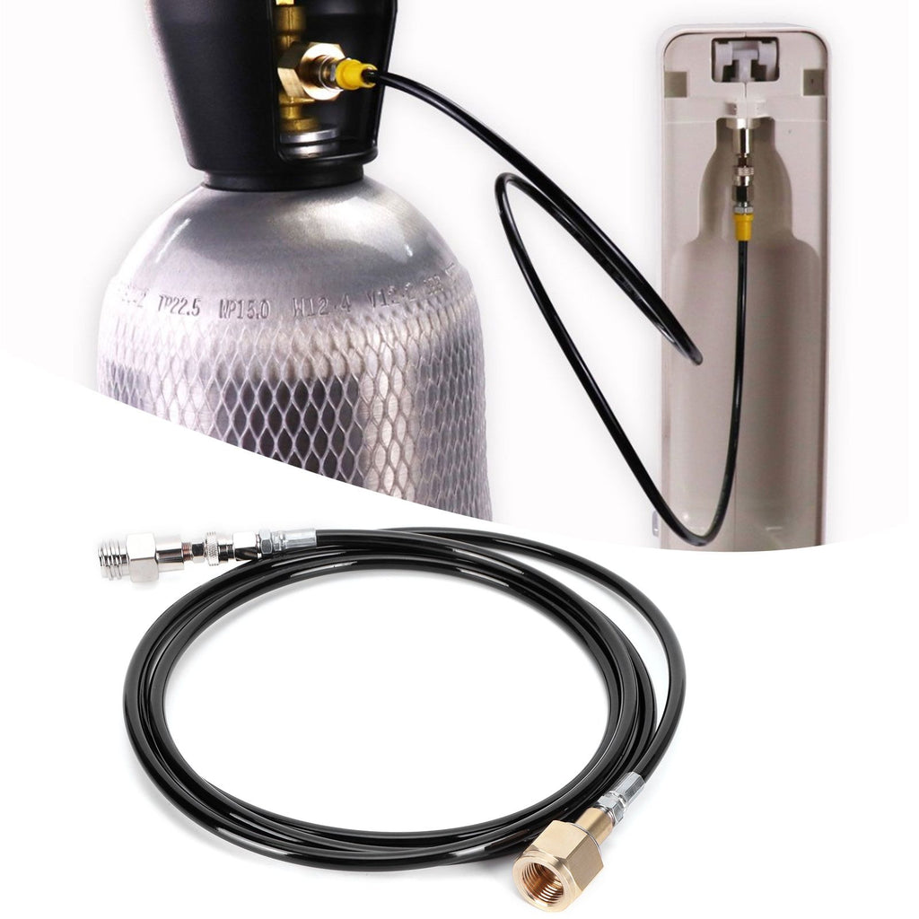 100in CGA320 CO2 Cylinder Refilling Soda Adapter Hose Kit Soda Accessories Black
