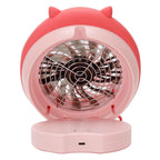 Cute Desktop Mini Fan Portable Humidifying Mist Spray Fan for Home Office SuppliesPink Pig