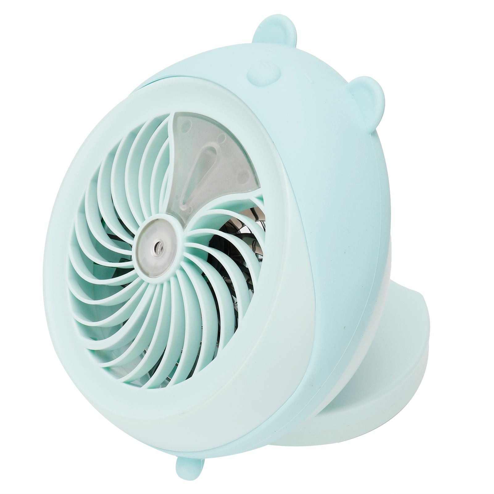 Cute Desktop Mini Fan Portable Humidifying Mist Spray Fan for Home Office SuppliesBlue Bear