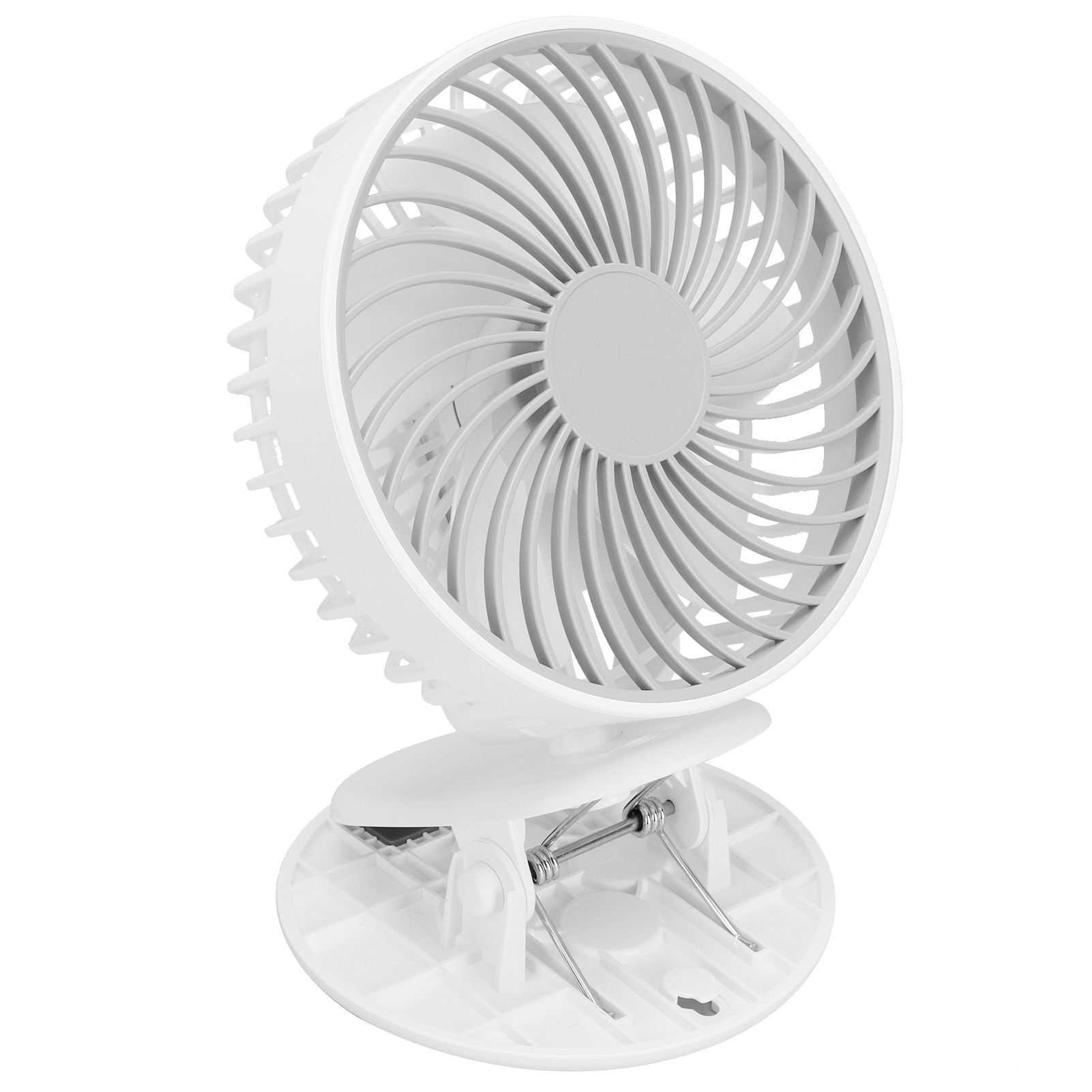 Portable Desk Fan 3 Speed Wind Mini Desktop Fan with Clip for Home Office and BedroomWhite