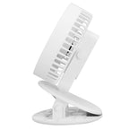 Portable Desk Fan 3 Speed Wind Mini Desktop Fan with Clip for Home Office and BedroomWhite