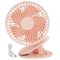 Portable Desk Fan 3 Speed Wind Mini Desktop Fan with Clip for Home Office and BedroomPink