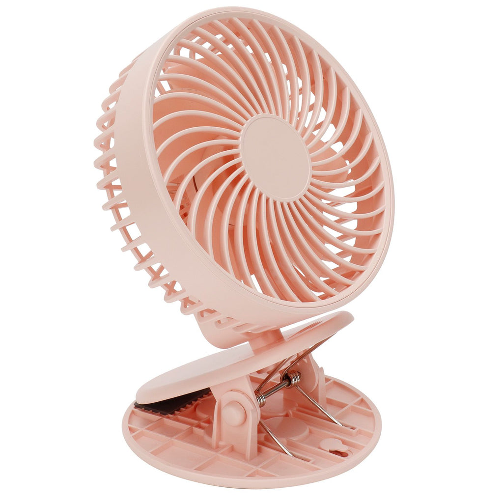 Portable Desk Fan 3 Speed Wind Mini Desktop Fan with Clip for Home Office and BedroomPink