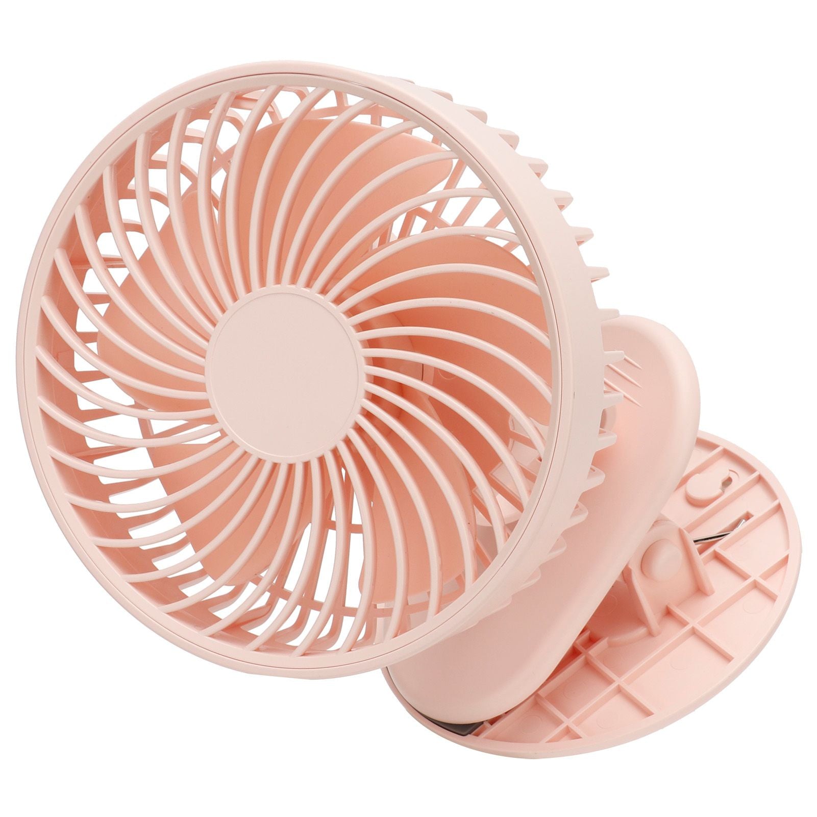 Portable Desk Fan 3 Speed Wind Mini Desktop Fan with Clip for Home Office and BedroomPink