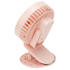 Portable Desk Fan 3 Speed Wind Mini Desktop Fan with Clip for Home Office and BedroomPink