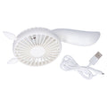 Portable Fan 180 Degrees Rotation Desktop USB Rechargeable Electric Mini Cooling FanWhite