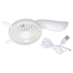 Portable Fan 180 Degrees Rotation Desktop USB Rechargeable Electric Mini Cooling FanWhite