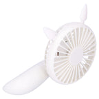 Portable Fan 180 Degrees Rotation Desktop USB Rechargeable Electric Mini Cooling FanWhite
