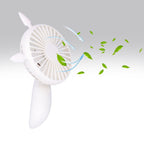 Portable Fan 180 Degrees Rotation Desktop USB Rechargeable Electric Mini Cooling FanWhite