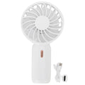 Portable Handheld Fan USB Rechargeable Enhanced Wind Small Fan for Travel Office StudyWhite