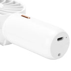 Portable Handheld Fan USB Rechargeable Enhanced Wind Small Fan for Travel Office StudyWhite