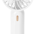 Portable Handheld Fan USB Rechargeable Enhanced Wind Small Fan for Travel Office StudyWhite