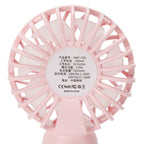 Portable Handheld Fan USB Rechargeable Enhanced Wind Small Fan for Travel Office StudyPink