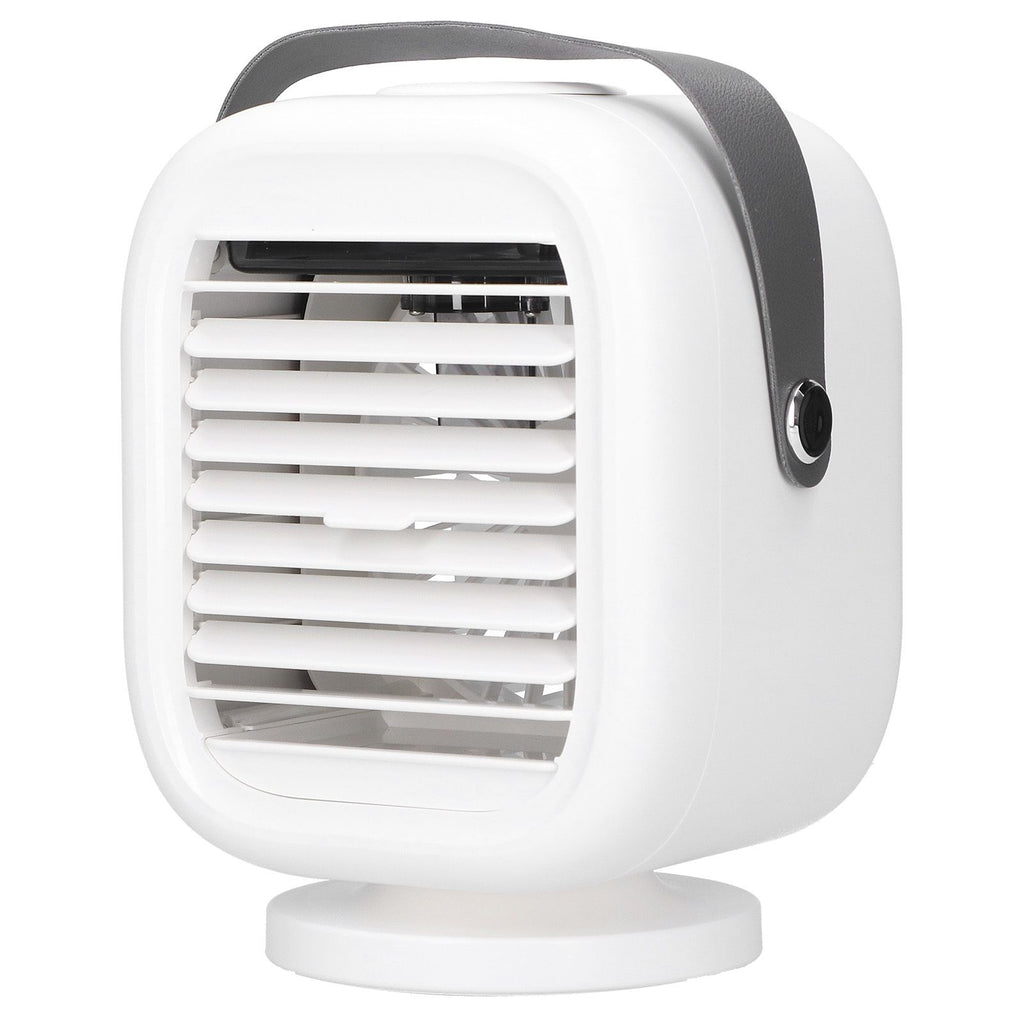 190ml Humidification Air Cooler USB Charging 120° Shaking Head Cooling Fan for Home OfficeWhite