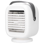 190ml Humidification Air Cooler USB Charging 120° Shaking Head Cooling Fan for Home OfficeWhite