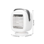 190ml Humidification Air Cooler USB Charging 120° Shaking Head Cooling Fan for Home OfficeWhite