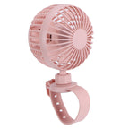 USB Charging Fan with Comfortable Wrist Strap Portable Mini Fan for Indoor Outdoor TravelPink