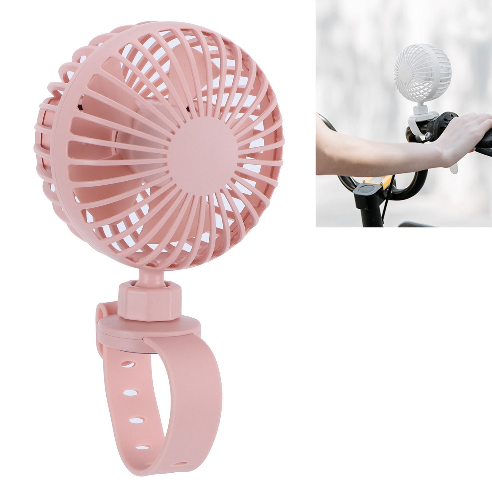 USB Charging Fan with Comfortable Wrist Strap Portable Mini Fan for Indoor Outdoor TravelPink