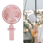 USB Charging Fan with Comfortable Wrist Strap Portable Mini Fan for Indoor Outdoor TravelPink