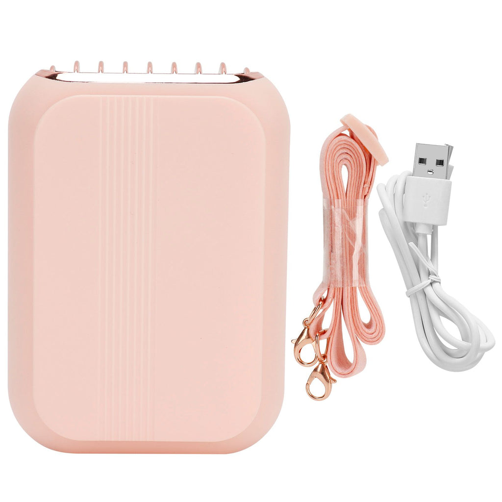 3in 1 Portable Mini Hanging Neck Fan USB Desktop Handheld Bladeless Fan for Home OutdoorPink