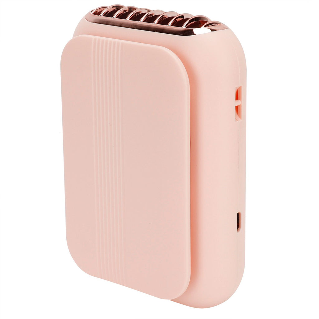3in 1 Portable Mini Hanging Neck Fan USB Desktop Handheld Bladeless Fan for Home OutdoorPink