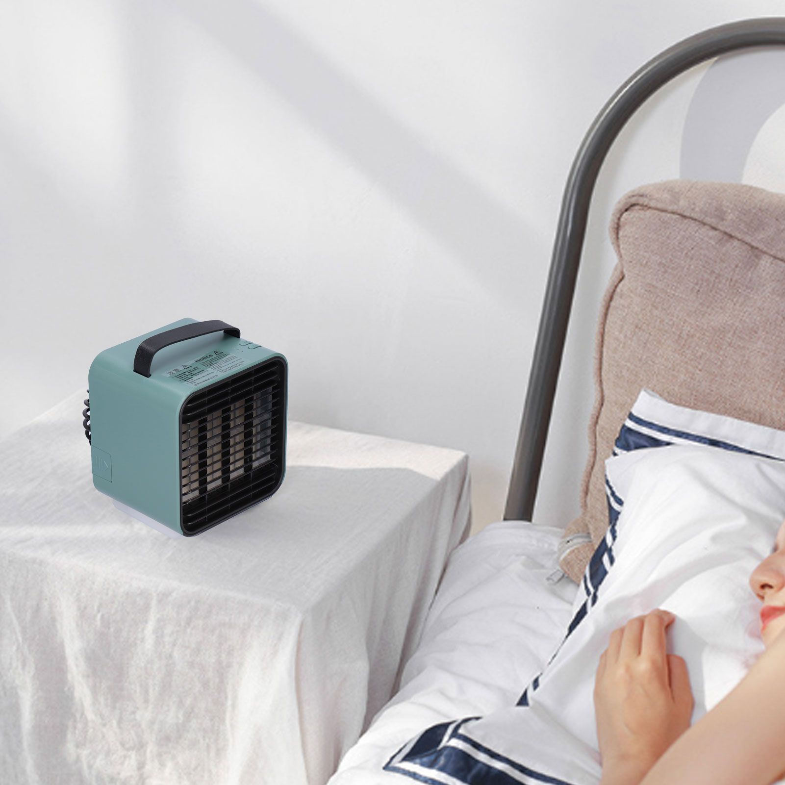 2-in-1 Negative Ion Air Purifier Portable Air Cooler USB Cooling Fan with 3 Wind SpeedGreen