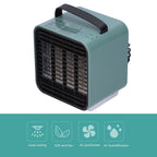 2-in-1 Negative Ion Air Purifier Portable Air Cooler USB Cooling Fan with 3 Wind SpeedGreen