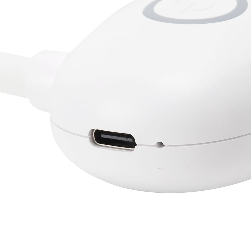 Dual‑Head USB Fan 360° Rotating Portable Neck‑Hanging Electric Fan for Outdoor TravelWhite