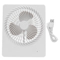 Portable Desktop Fan Mute Desktop USB Charging White Small Fan for Home Office Dormitory
