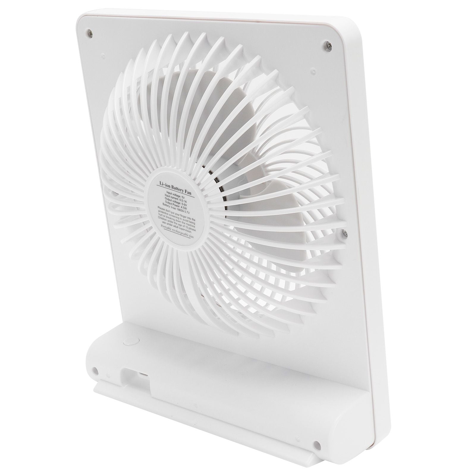 Portable Desktop Fan Mute Desktop USB Charging White Small Fan for Home Office Dormitory