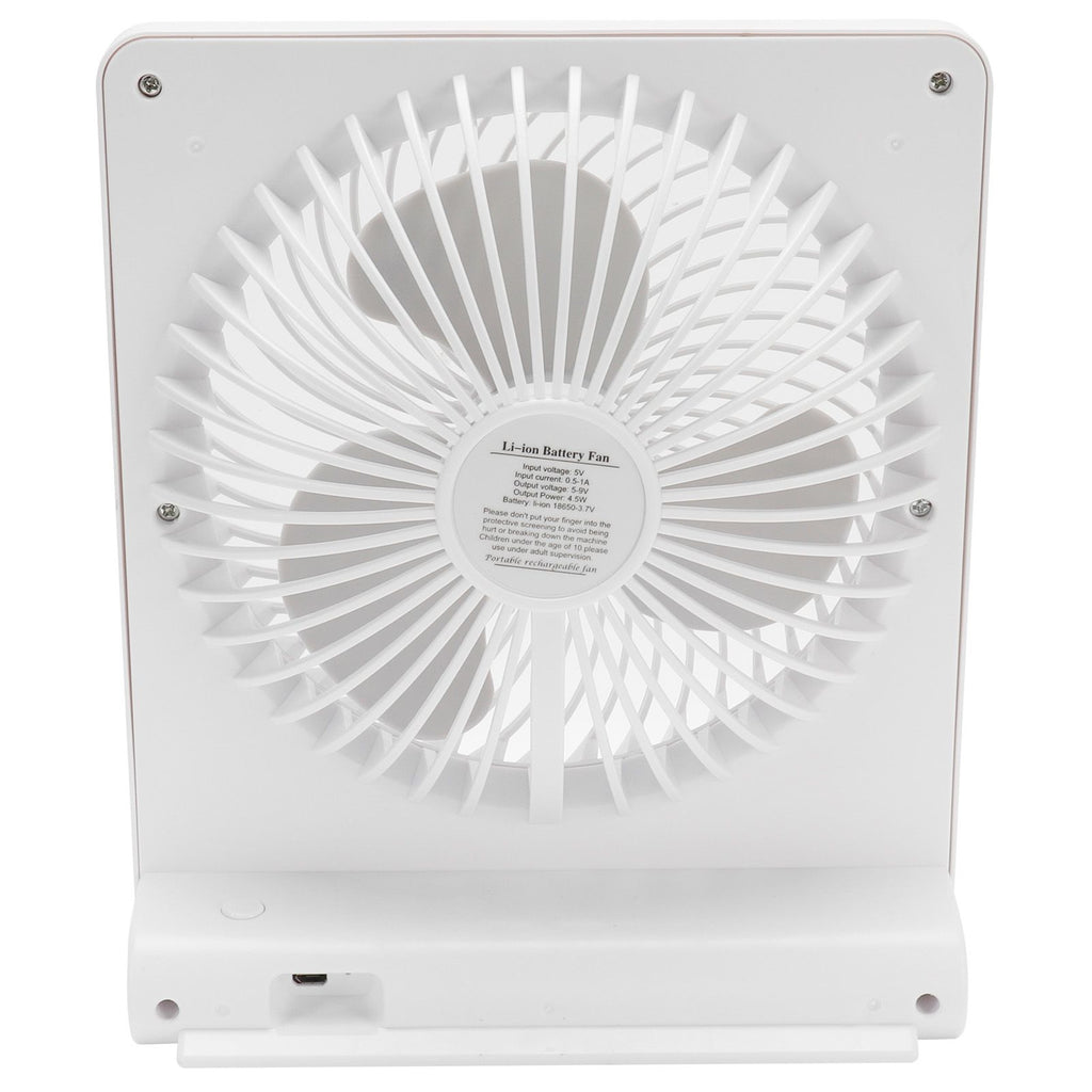 Portable Desktop Fan Mute Desktop USB Charging White Small Fan for Home Office Dormitory