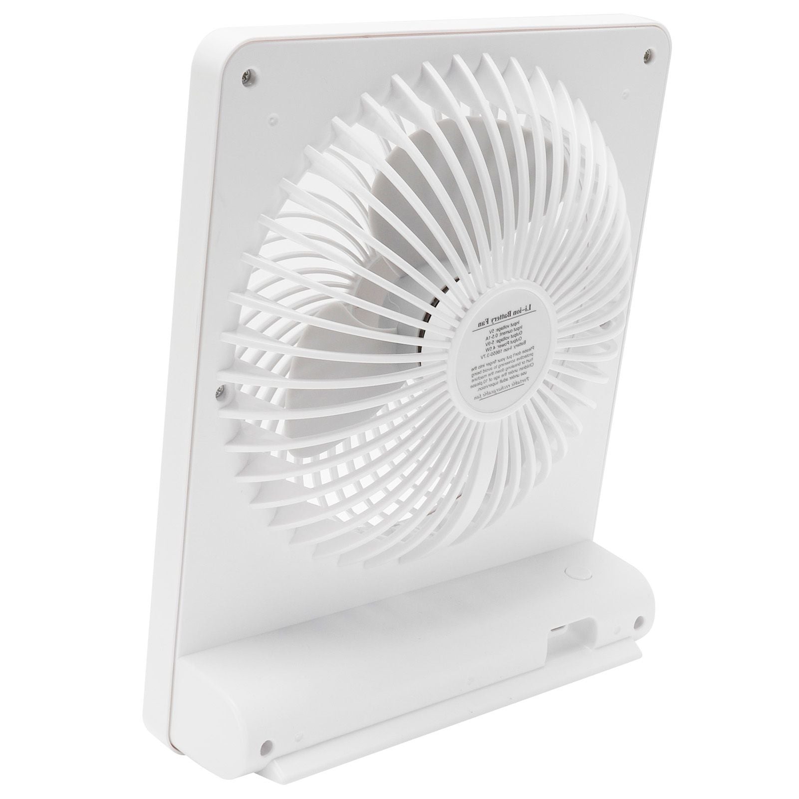 Portable Desktop Fan Mute Desktop USB Charging White Small Fan for Home Office Dormitory