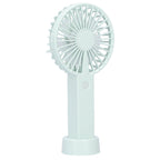 Green Parallel Wind Fan Mini USB Charging Mute Outdoor Handheld Fan with Base for Outdoor