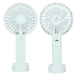 Green Parallel Wind Fan Mini USB Charging Mute Outdoor Handheld Fan with Base for Outdoor