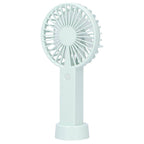 Green Parallel Wind Fan Mini USB Charging Mute Outdoor Handheld Fan with Base for Outdoor