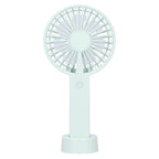 Green Parallel Wind Fan Mini USB Charging Mute Outdoor Handheld Fan with Base for Outdoor